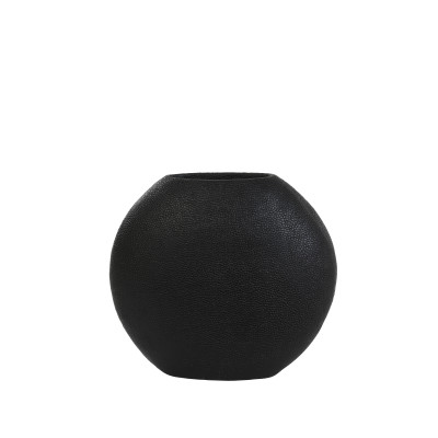 Vase deco 40x14x36 cm RAYSKIN matt black