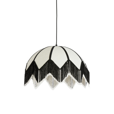 Hanging lamp Ø55x36,5 cm SULINA linen white+black