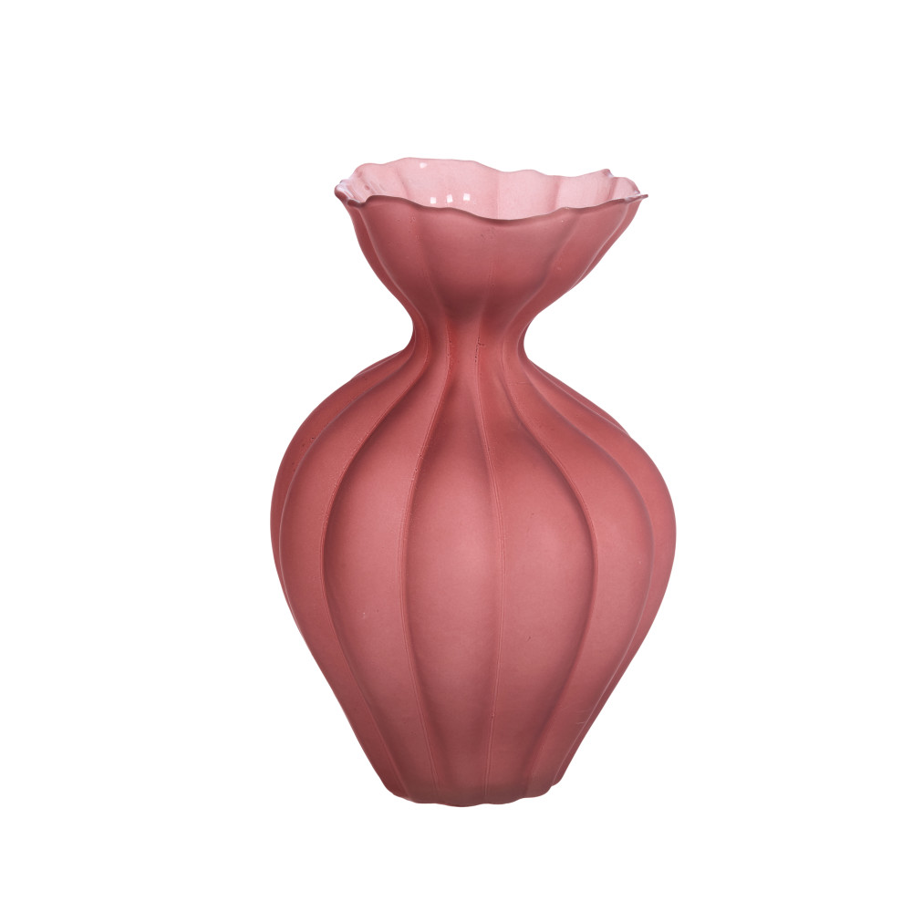 Vase Ø19,5x30,5 cm VARENNA glass matt red