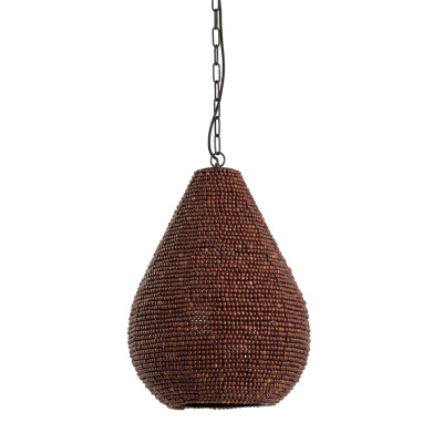 Hanging lamp Ø40x51 cm KABINDA beads dark brown