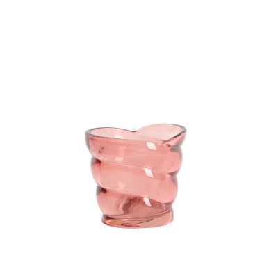 Tealight 10x7x9 cm MALEA glass pink