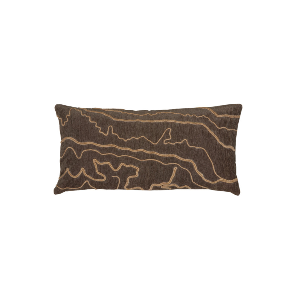 Cushion 60x30 cm CASTRO dark brown+sand