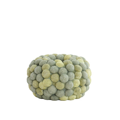 Vase deco Ø40x23,5 cm SEA URCHIN green+dark green