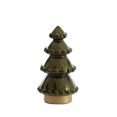 Table lamp LED Ø15x28,5 cm TREE metallic dark green+gold