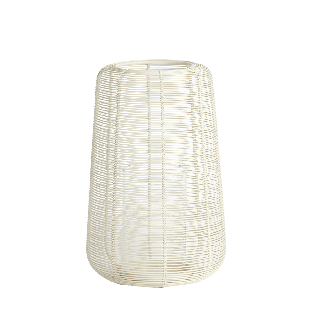 Hurricane Ø19,5x30 cm ADETA matt cream+glass