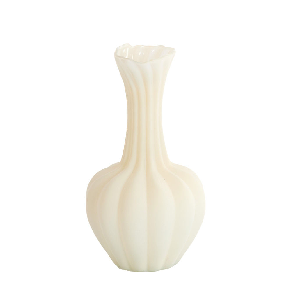 Vase Ø17x31 cm VARENNA glass matt cream