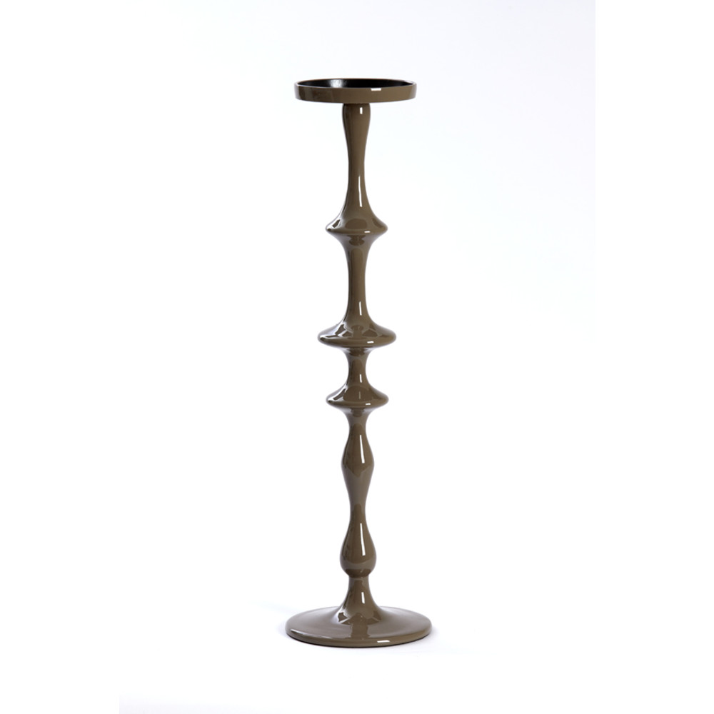 Candle holder Ø14x51 cm VICARI shiny brown