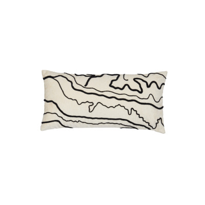 Cushion 60x30 cm CASTRO beige+black