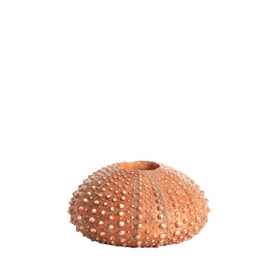 Tealight holder Ø15x8 cm SEA URCHIN red
