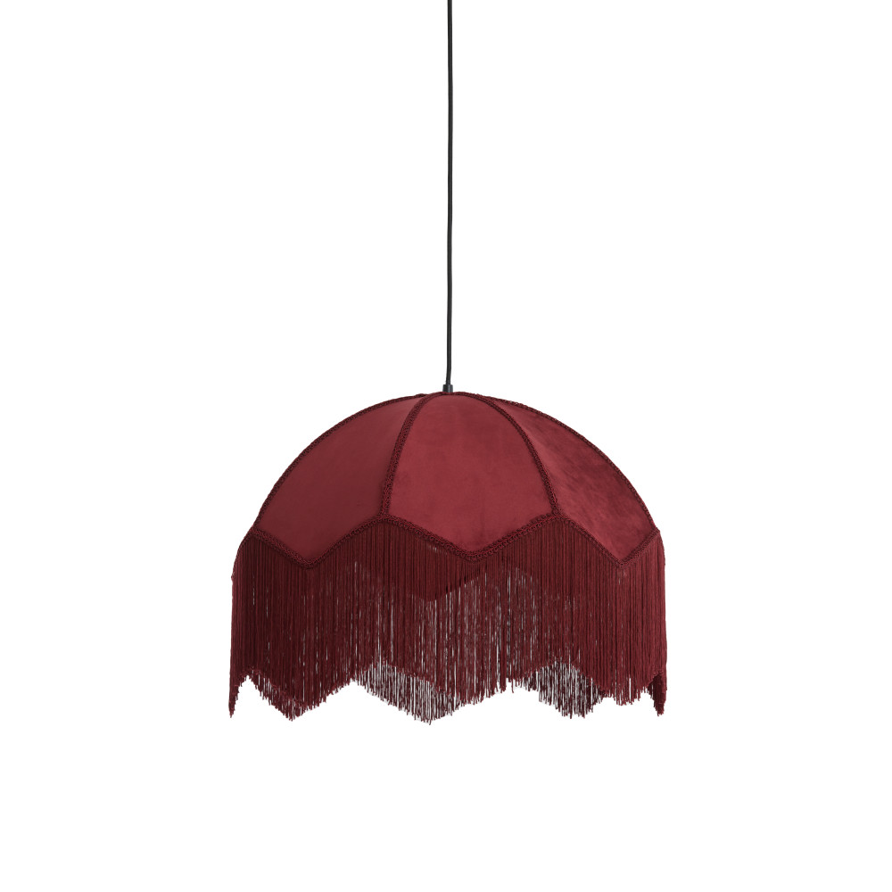 Hanging lamp Ø60x41 cm MALACIA velvet burgundy