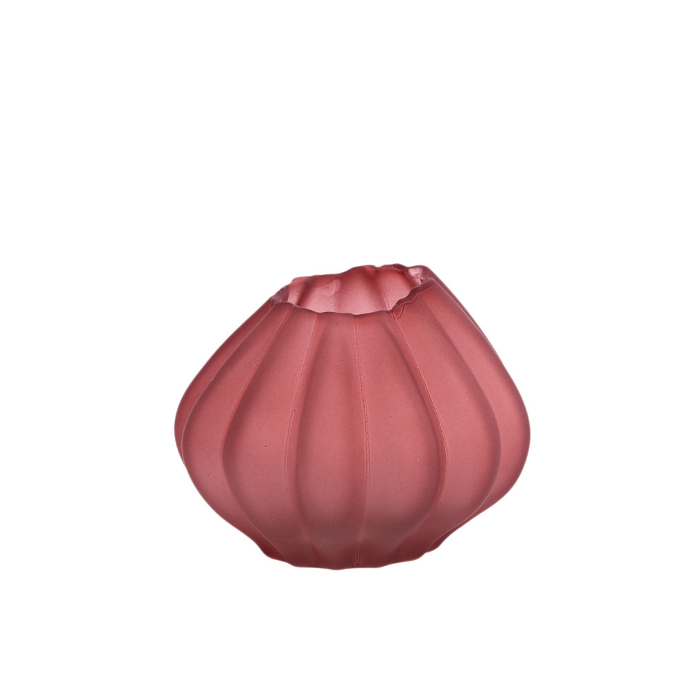 Vase Ø14,5x11,5 cm VARENNA glass matt red