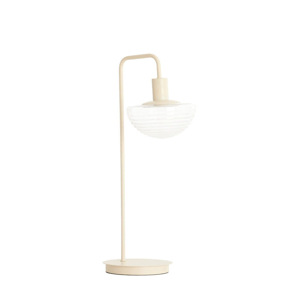 Table lamp 30x20x61 cm BAYLIE matt cream+clear glass