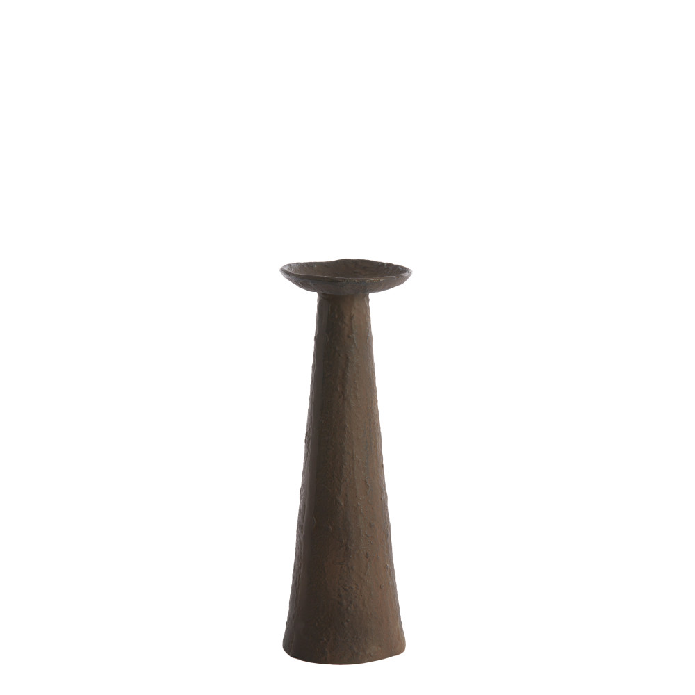 Candle holder 12,5x12x37 cm OTA dark brown
