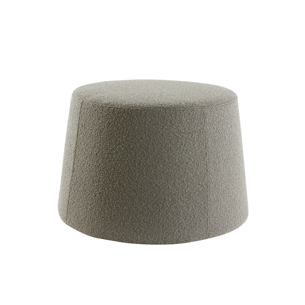 Pouf Ø59x38 cm LAURYN bouclé grey brown
