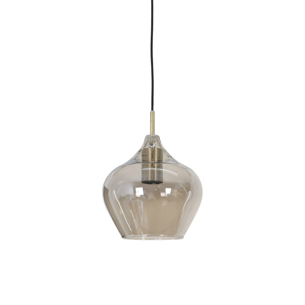 Hanging lamp Ø20x21,5 cm RAKEL antique bronze+smoked
