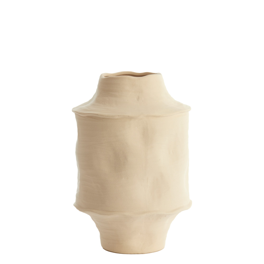Vase deco Ø25x38 cm CORSICO ceramics matt cream