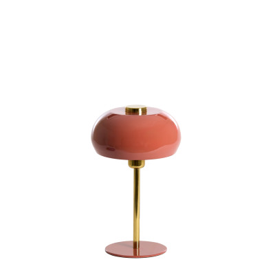 Table lamp Ø22x34 cm SURIN shiny coral+gold