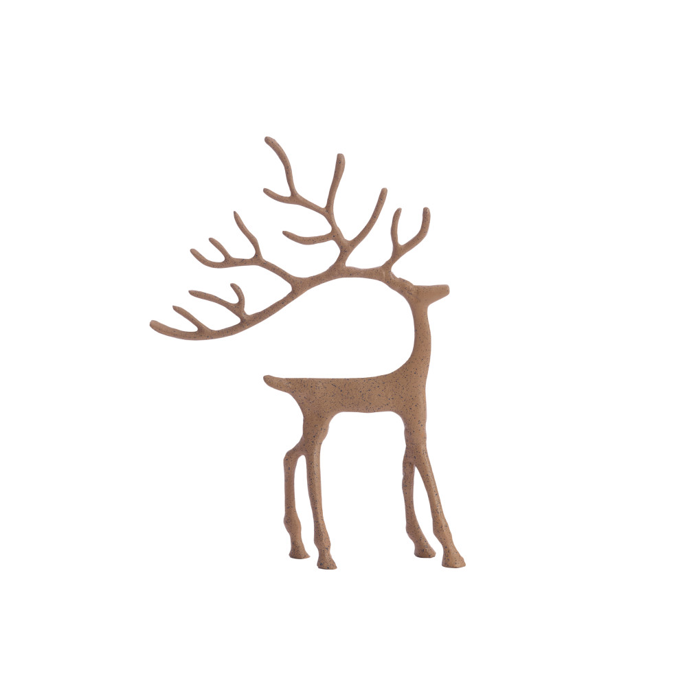 Ornament 27,5x7x39 cm DEER terra+brown