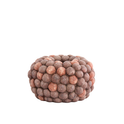 Vase deco Ø40x23,5 cm SEA URCHIN coral red+burgundy