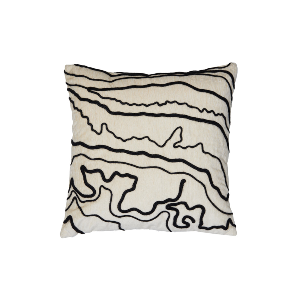 Cushion 45x45 cm CASTRO beige+black