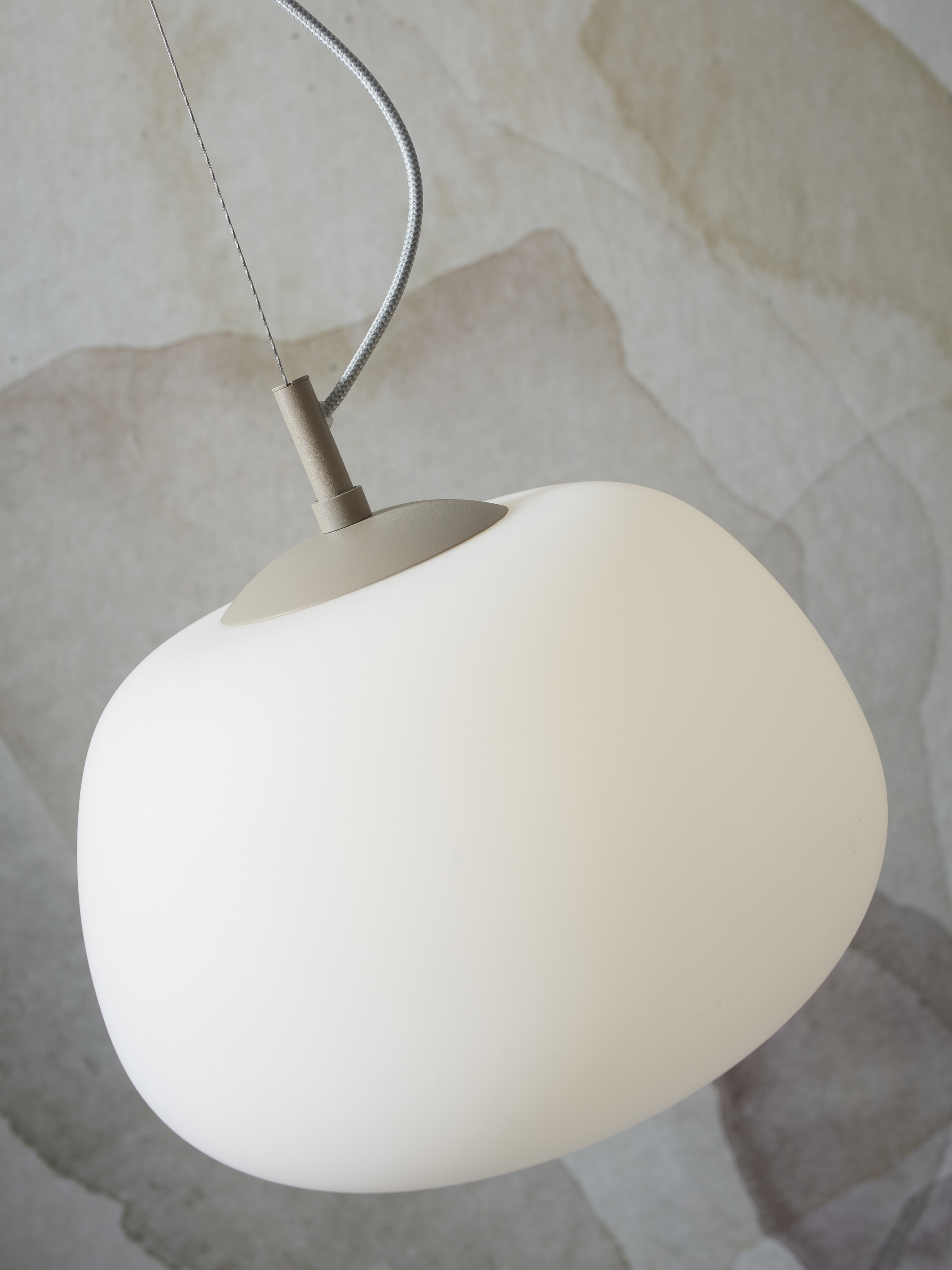 Hanging lamp Sapporo white/sand, L