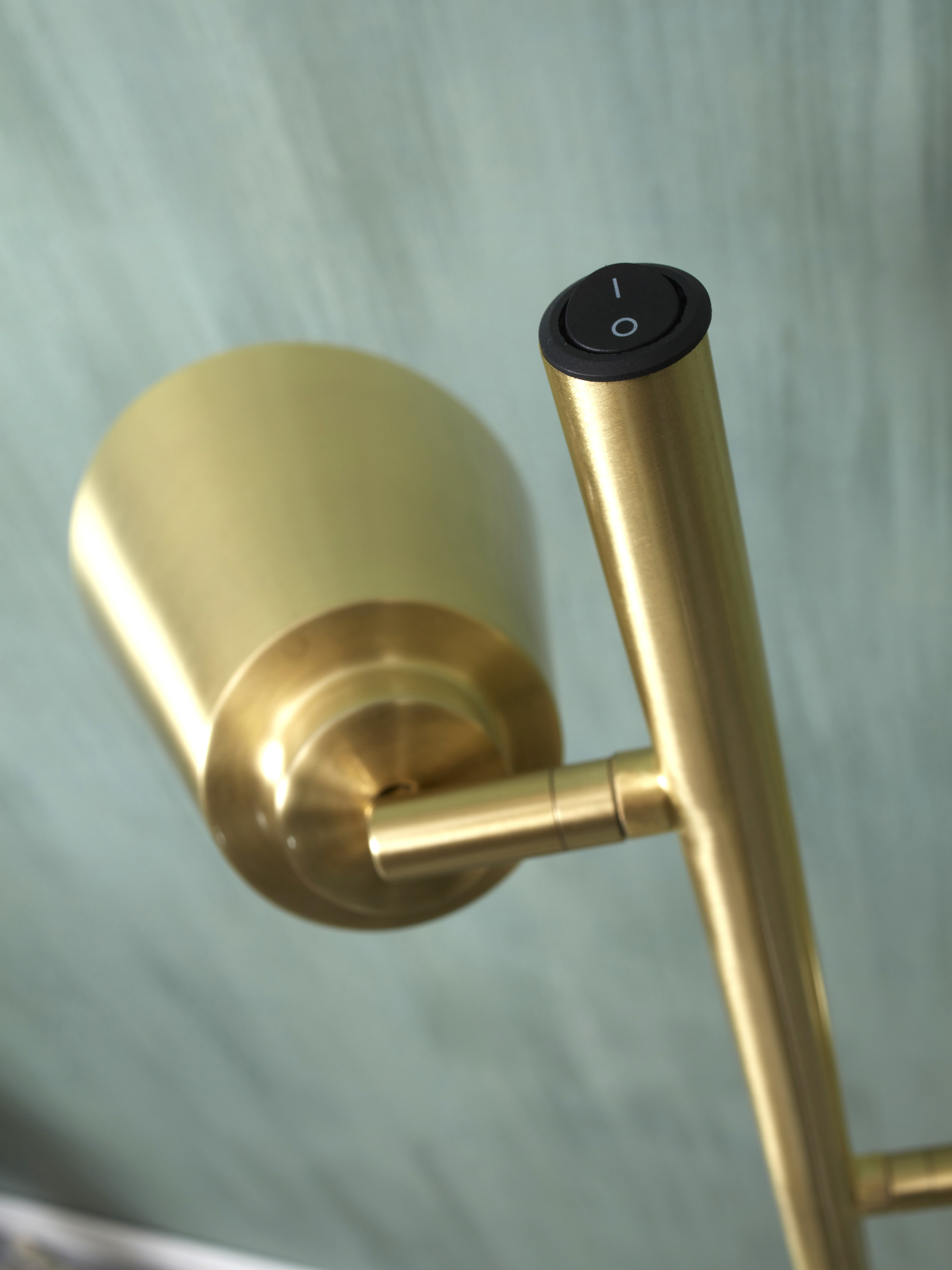 Floor lamp iron Bremen 2-shade h.162x45cm/shade 18x15cm, gold