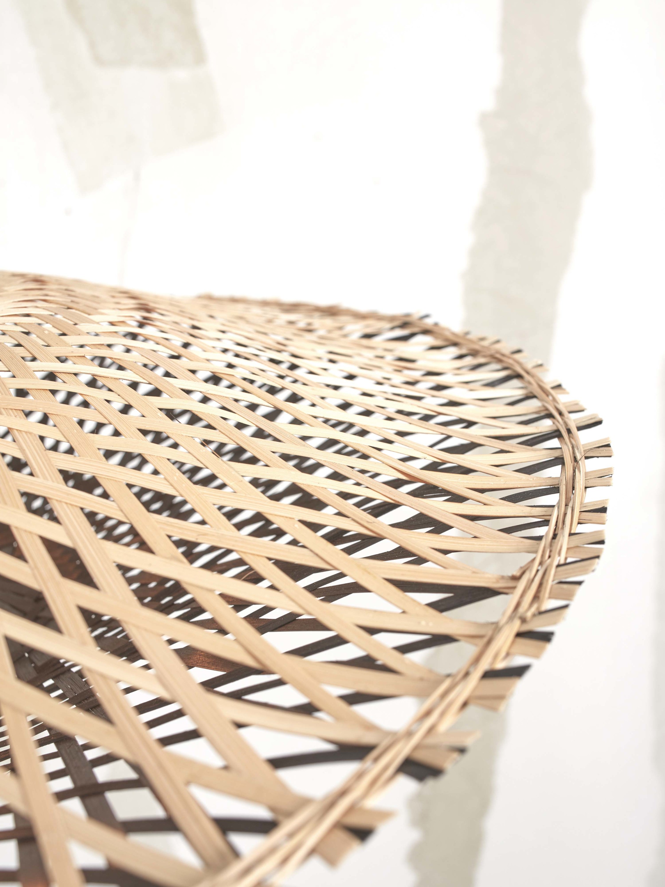 Ceiling lamp Kalimantan bamboo dia.87x20cm natural/black, L