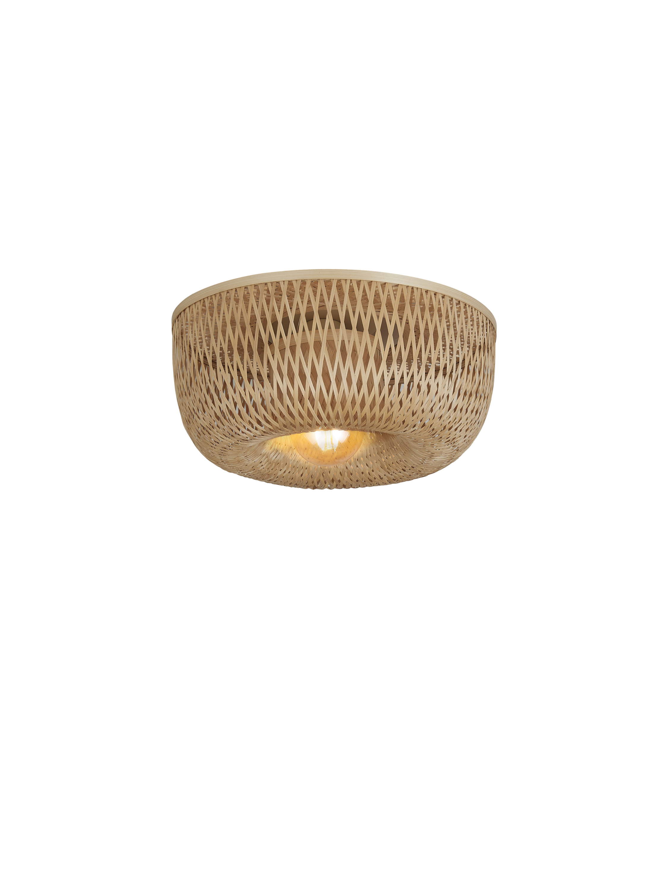 Ceiling lamp Barbados halfround shade Ø35xh.15cm natural