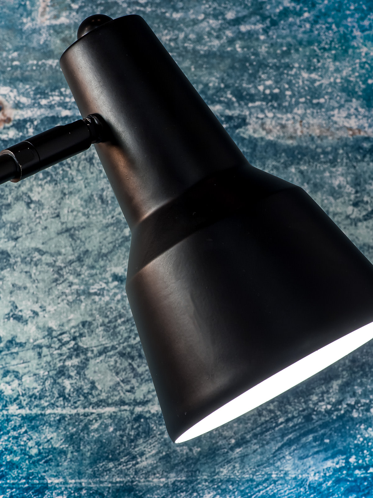 Table lamp iron Valencia w.35xh.44cm/shade dia.12,5xh.20cm, black