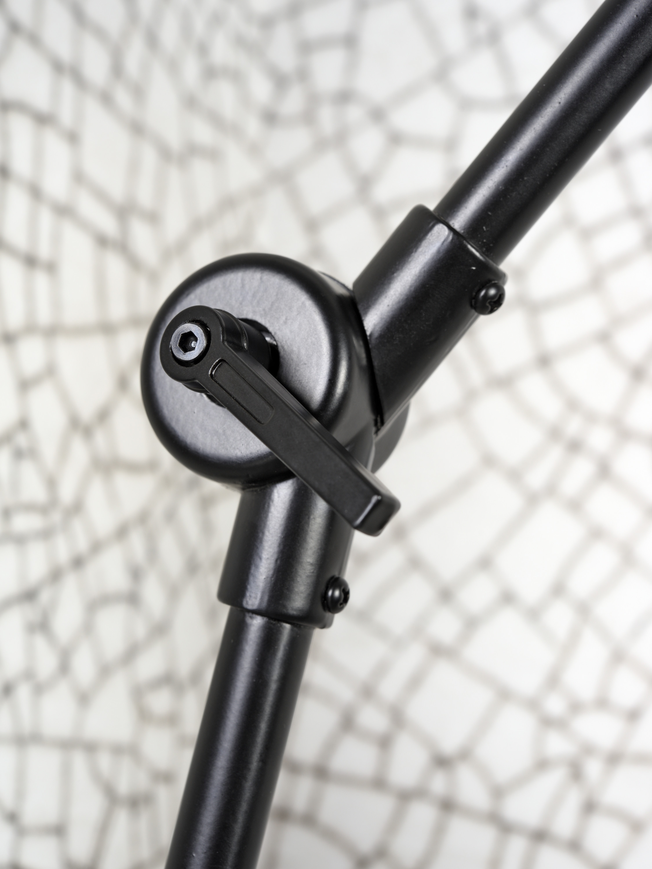 Floor lamp iron/textile Amsterdam h.190cm/shade 47x23cm, d.linen