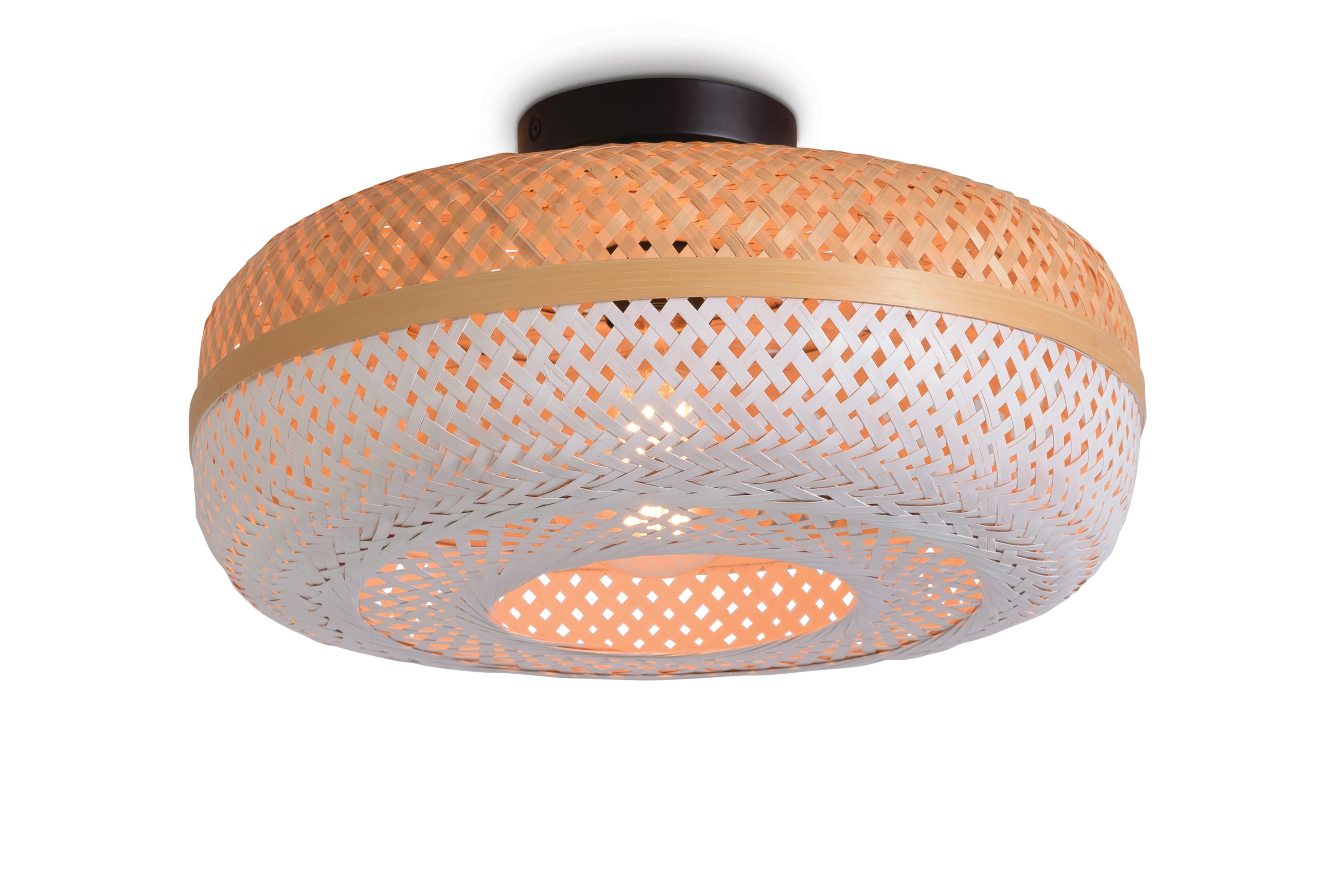 Ceiling lamp Palawan bamboo 40x15cm, nat./white, S