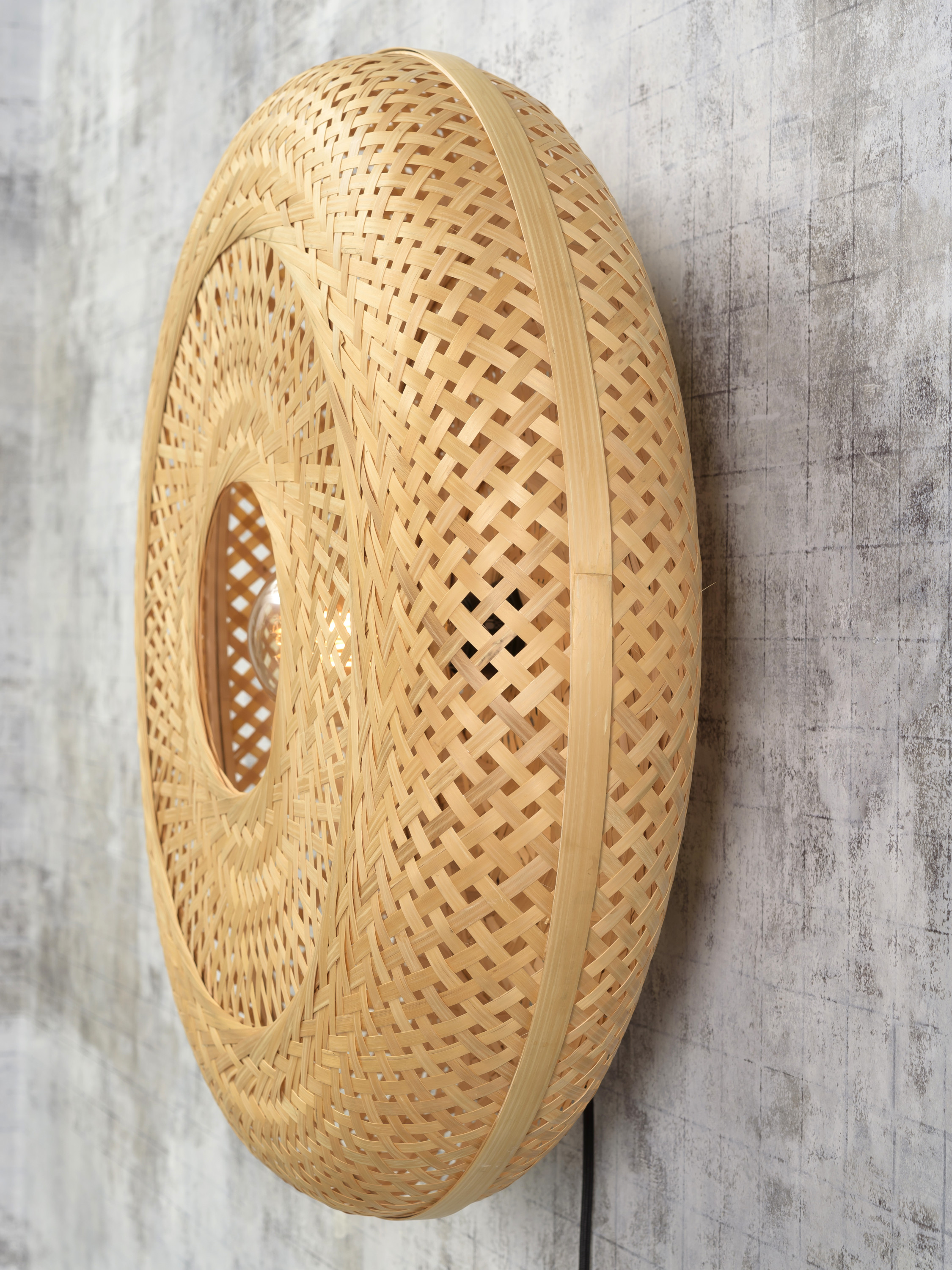 Wall lamp Palawan bamboo 60x15cm natural, L