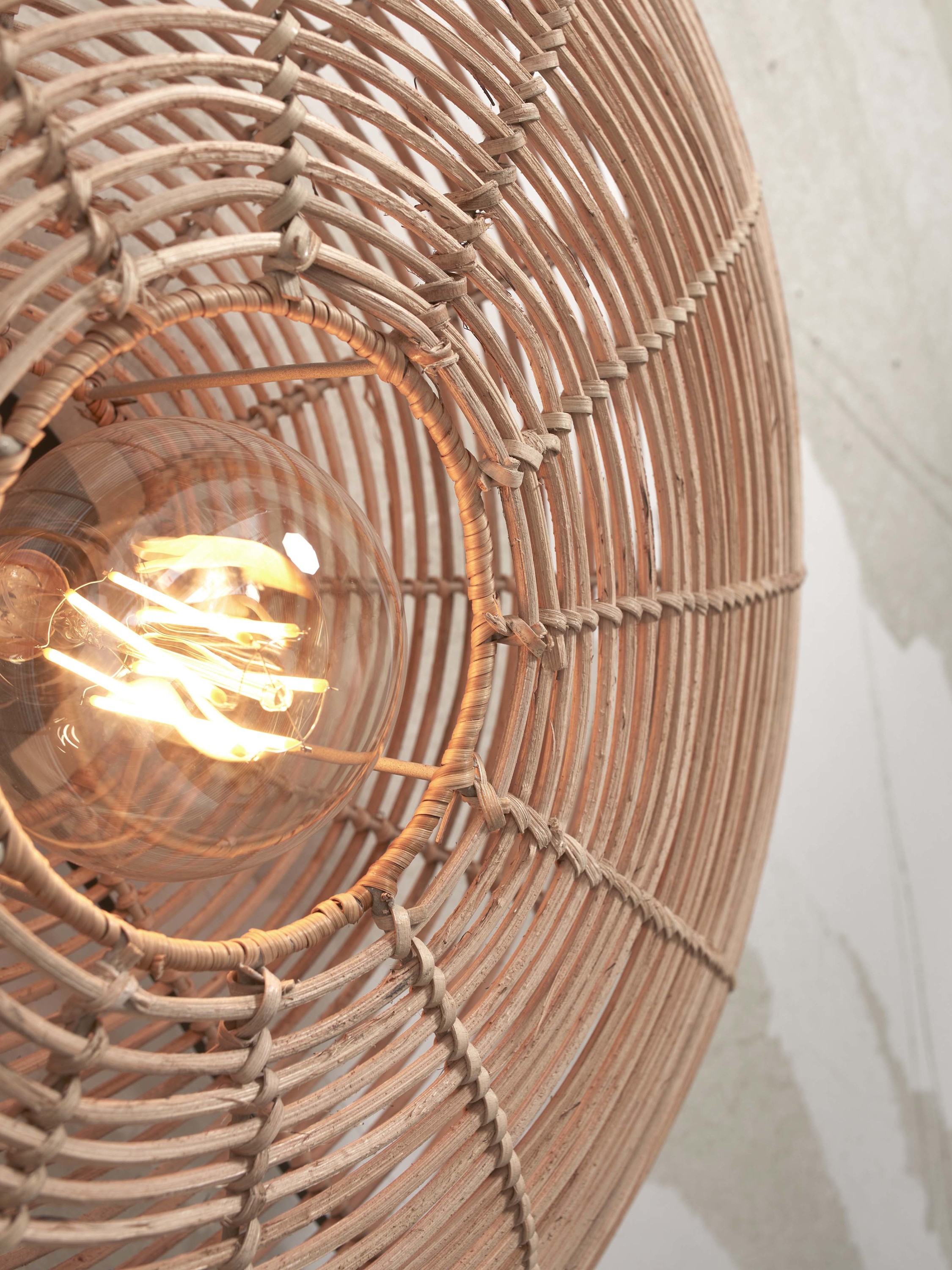 Wall lamp Tanami rattan disc L dia.55xh.14cm, natural