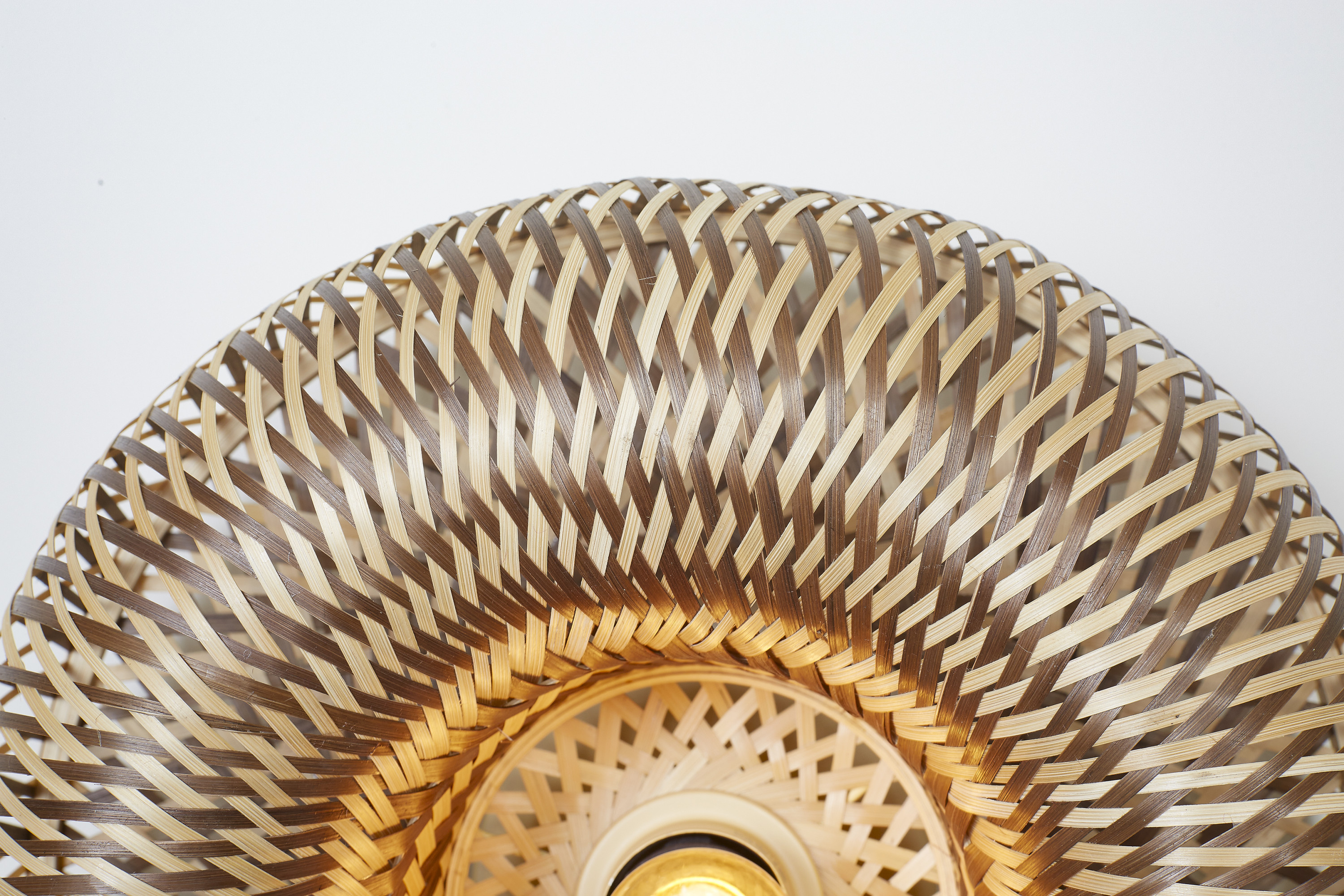 Ceiling lamp Barbados halfround shade Ø35xh.15cm natural brown