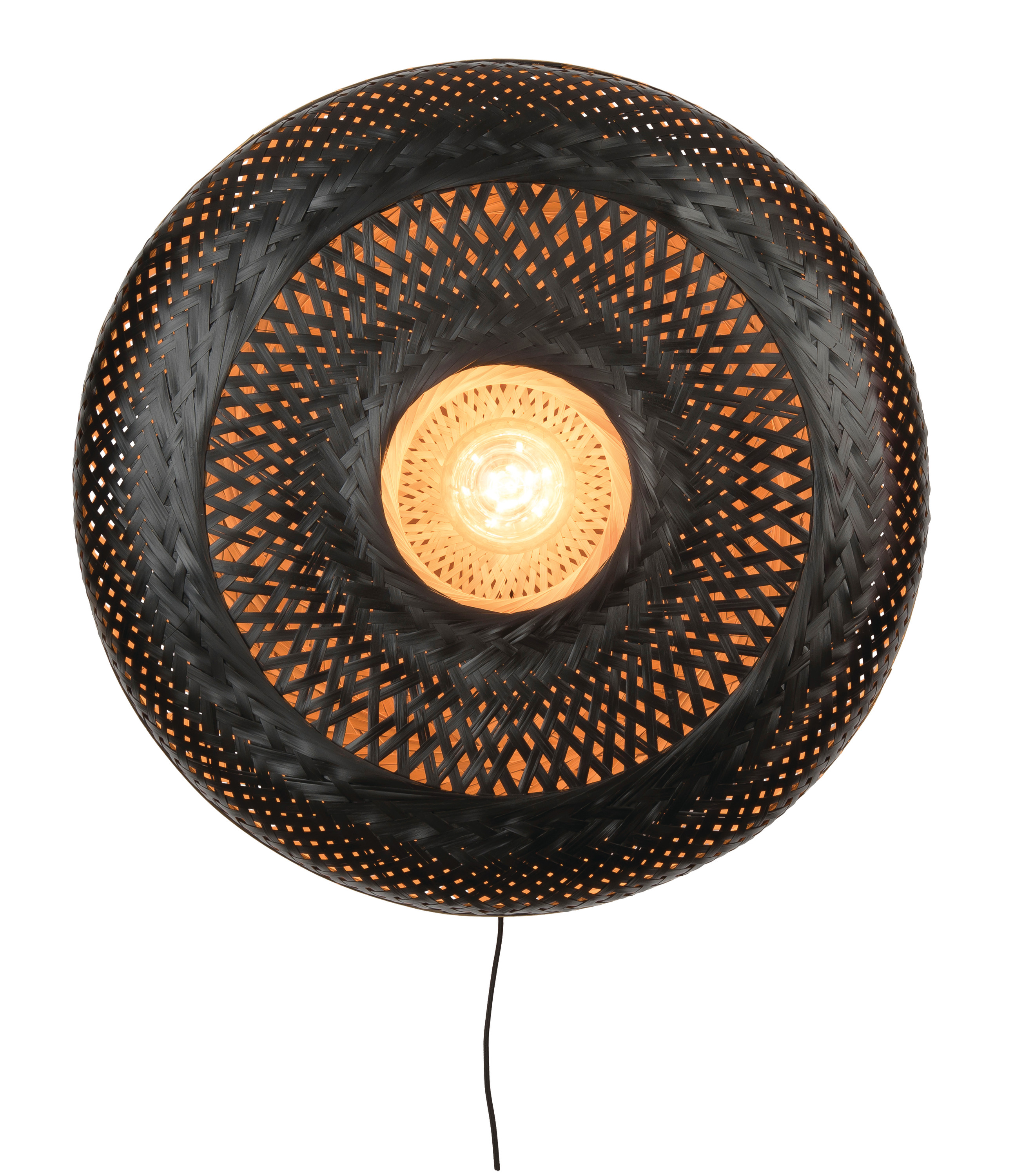Wall lamp Palawan bamboo 60x15cm nat./black, L
