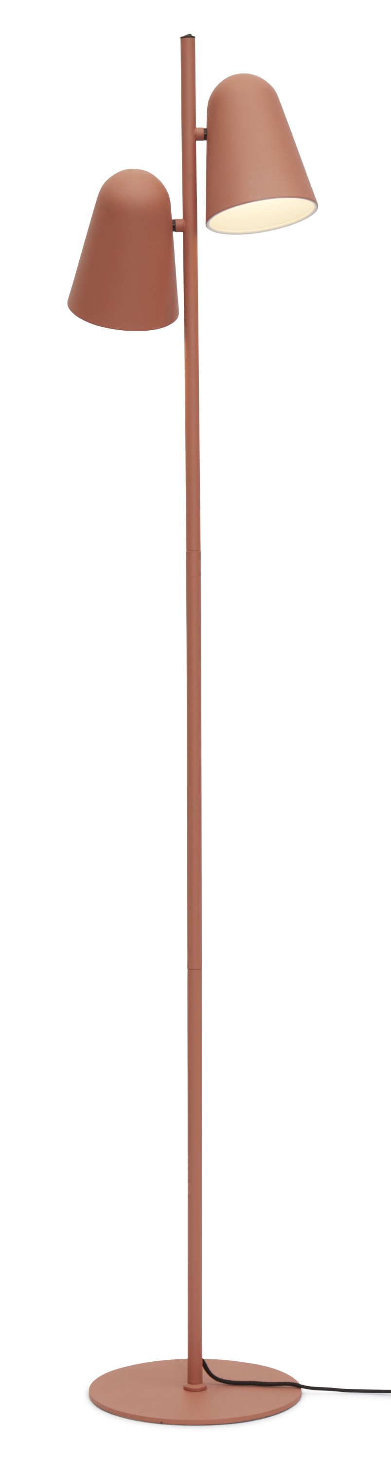 Floor lamp iron Salamanca 2-shade h.145x28cm/shade 16x12cm, terra